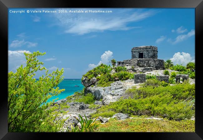Temple of God in Tulum Framed Print by Valerie Paterson