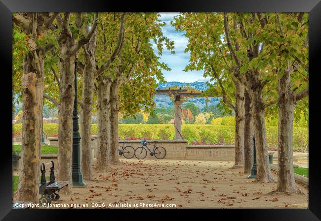 Winery in Autumn  Framed Print by jonathan nguyen