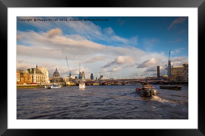 The  River Thames  Framed Mounted Print by Maggie McCall
