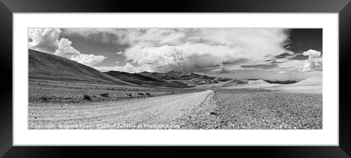 View of the White Mountains from the Inyo National Forest. Framed Mounted Print by Jamie Pham