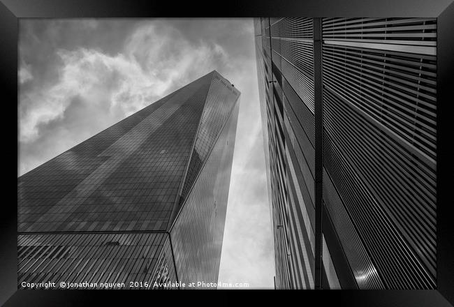Structures Of NYC 3 Framed Print by jonathan nguyen