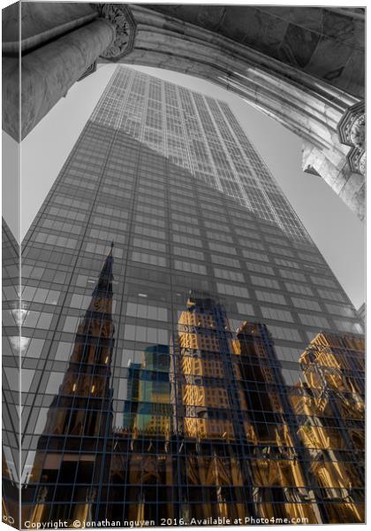 Structures Of NYC 2-BW Canvas Print by jonathan nguyen