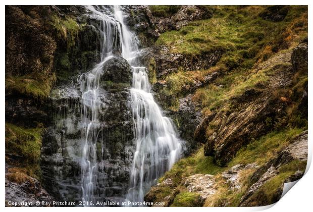 Newlands Pass Waterfall Print by Ray Pritchard