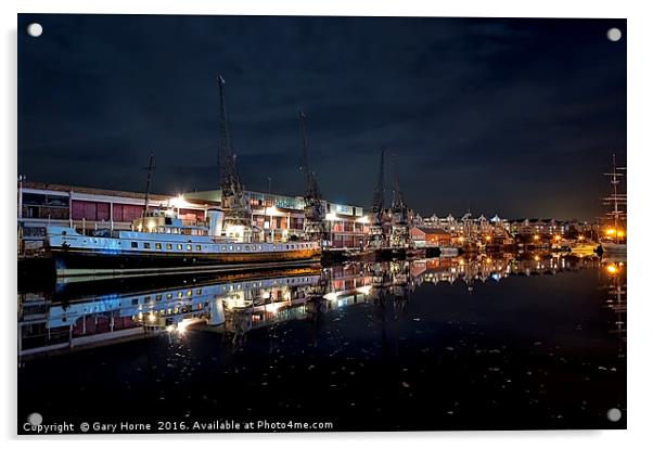 The Bristol Harbourside Acrylic by Gary Horne