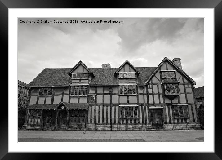 Shakespeare's Birthplace Framed Mounted Print by Graham Custance
