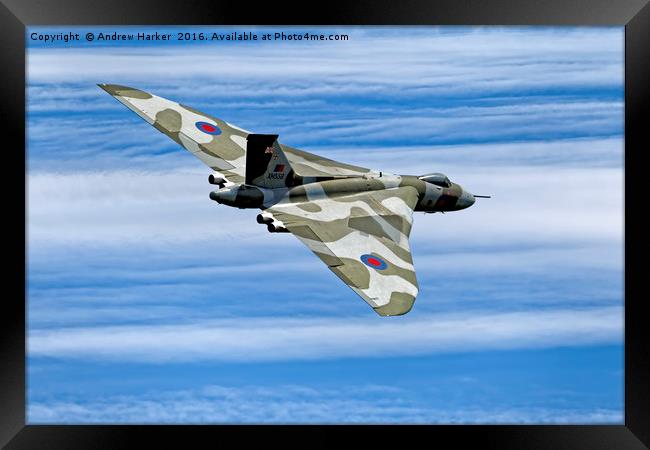 Avro Vulcan B2 Bomber XH558 Framed Print by Andrew Harker