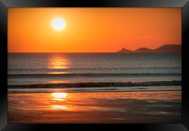 Reflecting Sunset Framed Print by Purple OneTwoEight