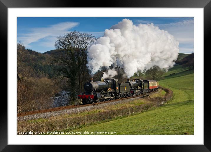 Two Manor Class steam locomotives Llangollen  Framed Mounted Print by Daryl Peter Hutchinson