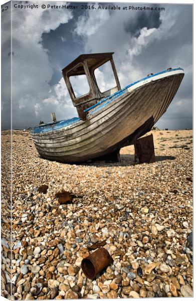 Old Dungeness Fishing Boat Canvas Print by Peter Hatter