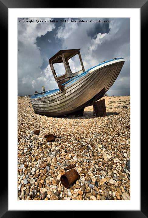 Old Dungeness Fishing Boat Framed Mounted Print by Peter Hatter