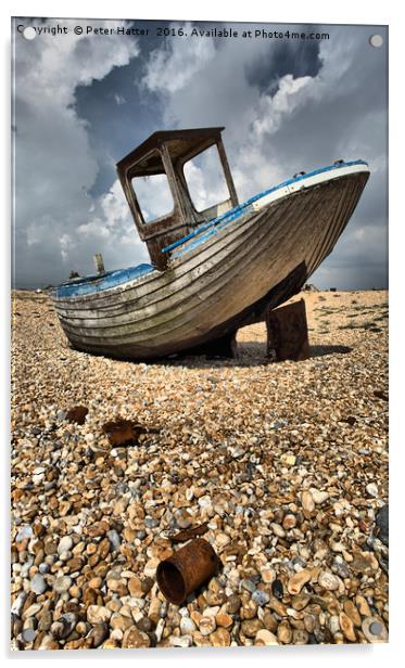 Old Dungeness Fishing Boat Acrylic by Peter Hatter