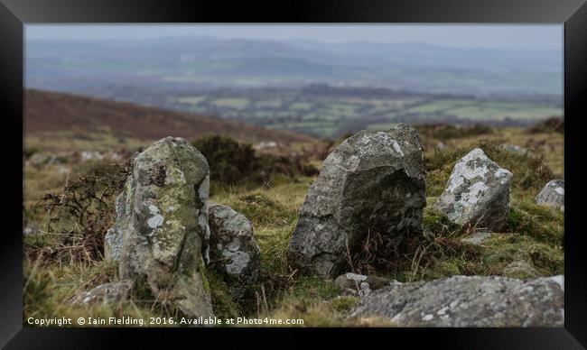 Dartmoor Stone Framed Print by Iain Fielding