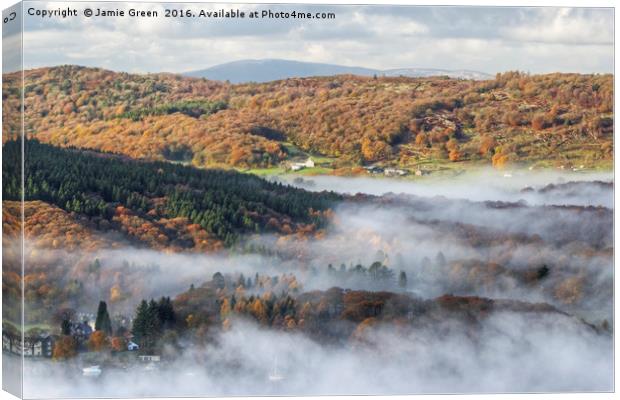 Autumn Mist Canvas Print by Jamie Green