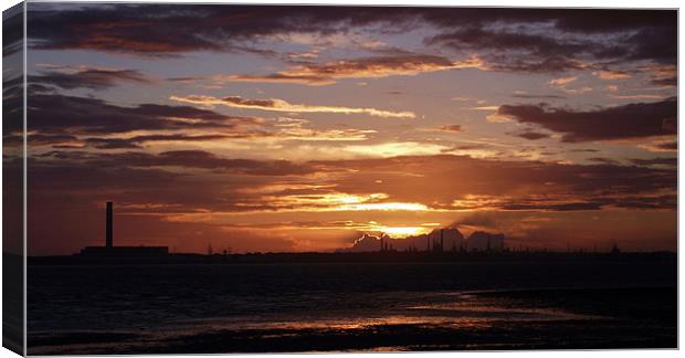 Fawley at Sunset Canvas Print by Donna Collett