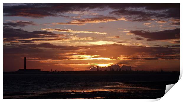Fawley at Sunset Print by Donna Collett