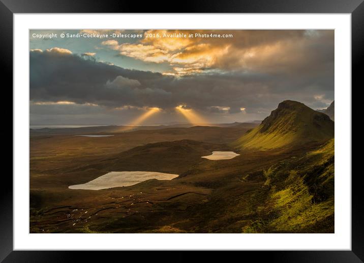 Sun Rays At The Quiraing Framed Mounted Print by Sandi-Cockayne ADPS