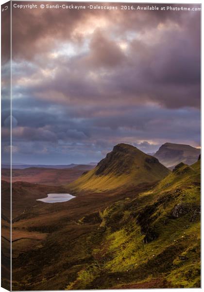 Pastels At The Quiraing Canvas Print by Sandi-Cockayne ADPS