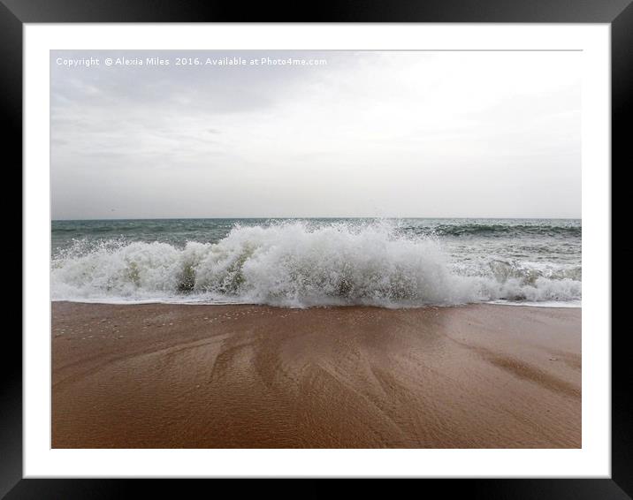 Waves coming in Framed Mounted Print by Alexia Miles