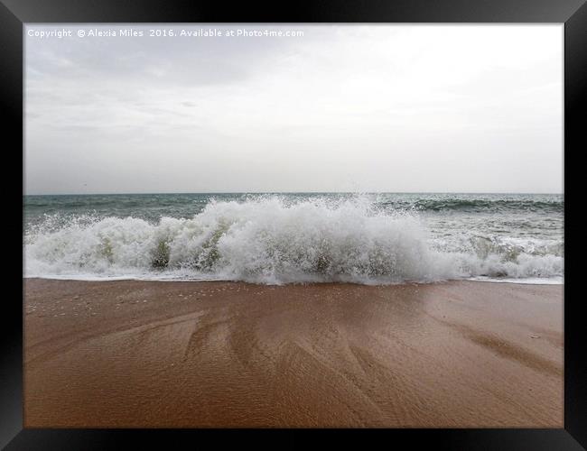 Waves coming in Framed Print by Alexia Miles