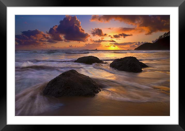 Surrounded by the Sea Framed Mounted Print by Mike Dawson