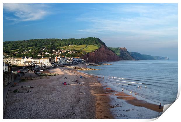 Sidmouth Seafront and Beach                      Print by Darren Galpin