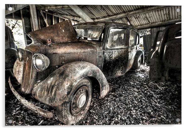 The Forgotten Car. Acrylic by Jim kernan