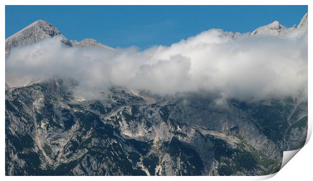  Mountain in the clouds Print by Ranko Dokmanovic