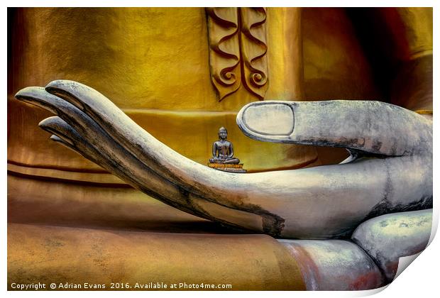 Hand of Buddha Thailand Print by Adrian Evans