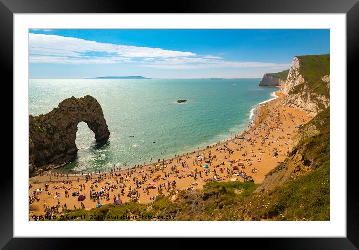 Dorset Coastline on a hot summer day Framed Mounted Print by Alan Hill