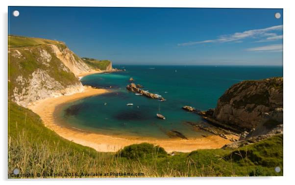 Dorset Coastline on a hot summer day Acrylic by Alan Hill