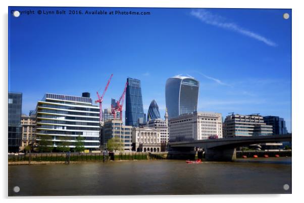 London Skyline Acrylic by Lynn Bolt