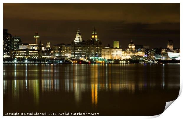 Liverpool Waterfront  Print by David Chennell
