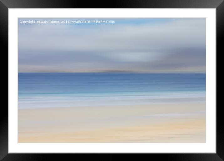 Colours of Luskentyre Beach Framed Mounted Print by Gary Turner