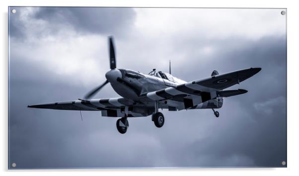 Spitfire Gear Down Acrylic by J Biggadike