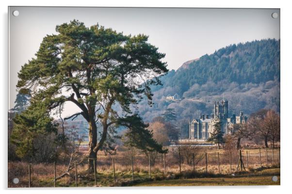 Margam Castle Acrylic by Purple OneTwoEight
