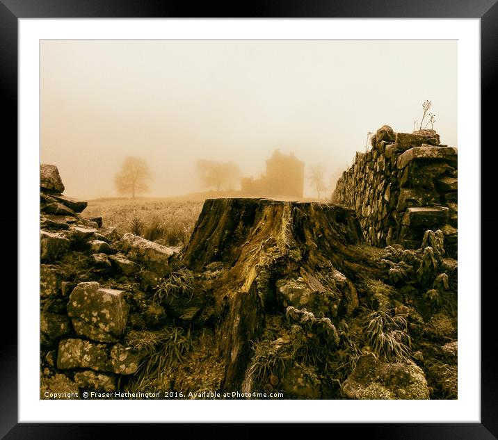 Castle in the Mist Framed Mounted Print by Fraser Hetherington