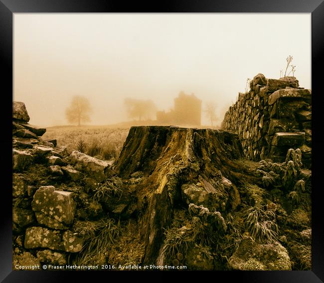 Castle in the Mist Framed Print by Fraser Hetherington