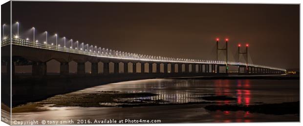 Second Severn Crossing Canvas Print by tony smith