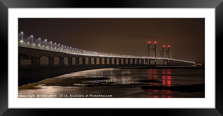 Second Severn Crossing Framed Mounted Print by tony smith