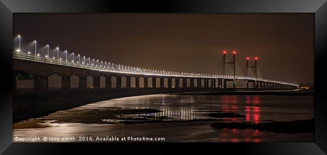 Second Severn Crossing Framed Print by tony smith