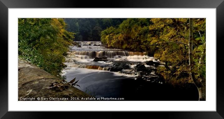  Autumn At The Falls                               Framed Mounted Print by Gary Clarricoates