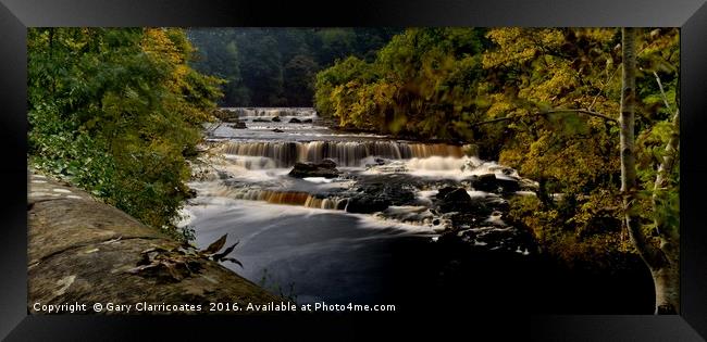  Autumn At The Falls                               Framed Print by Gary Clarricoates