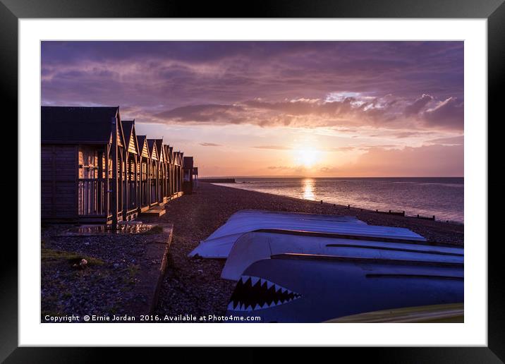 Herne Bay sunset. Framed Mounted Print by Ernie Jordan