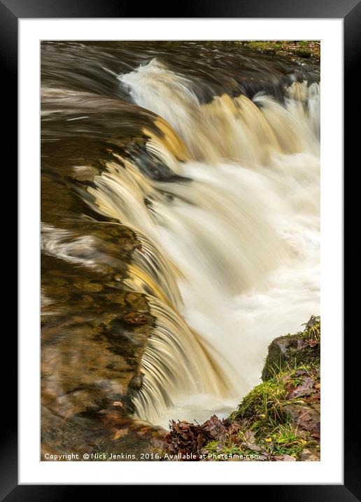 The Edge of the Falls Framed Mounted Print by Nick Jenkins