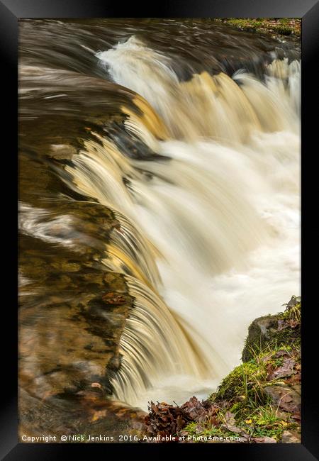 The Edge of the Falls Framed Print by Nick Jenkins