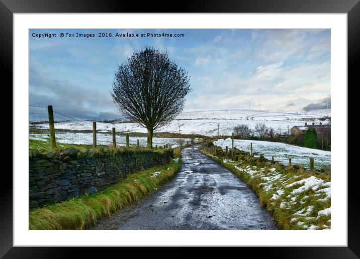 A winter scene Framed Mounted Print by Derrick Fox Lomax