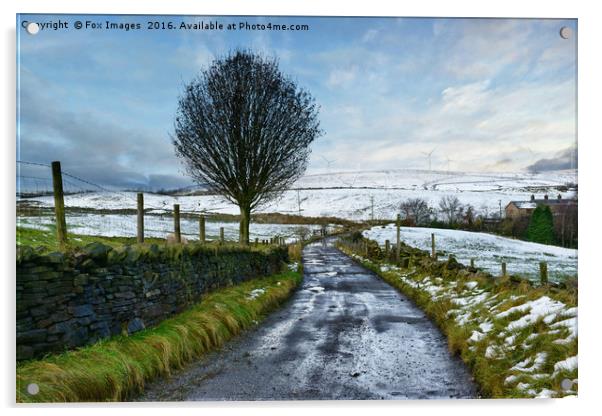 A winter scene Acrylic by Derrick Fox Lomax
