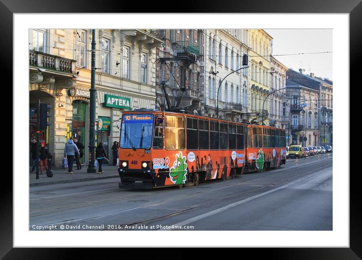 Krakow Tram  Framed Mounted Print by David Chennell