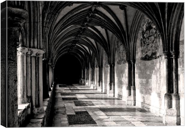 The Cloisters Norwich Cathedral Canvas Print by Darren Burroughs