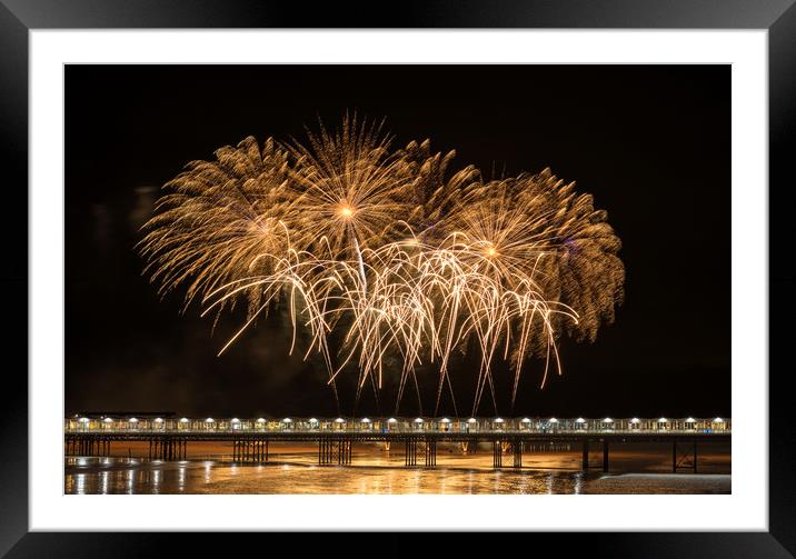 Grand Pier fireworks display Framed Mounted Print by Dean Merry